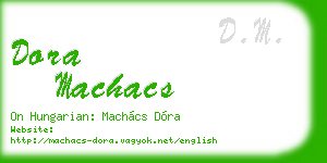 dora machacs business card